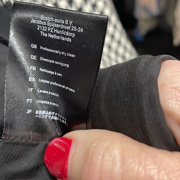 Scotch- Soda Houndstooth blazer- lined black trimming - Picture 7 of 9